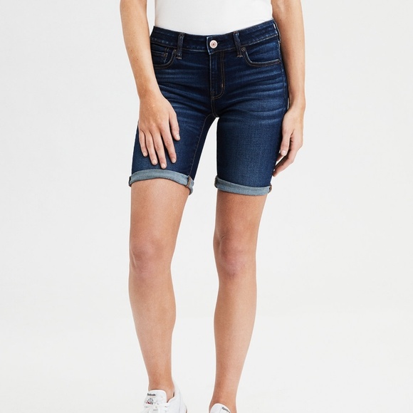 Pants - Dark Denim Bermuda Shorts